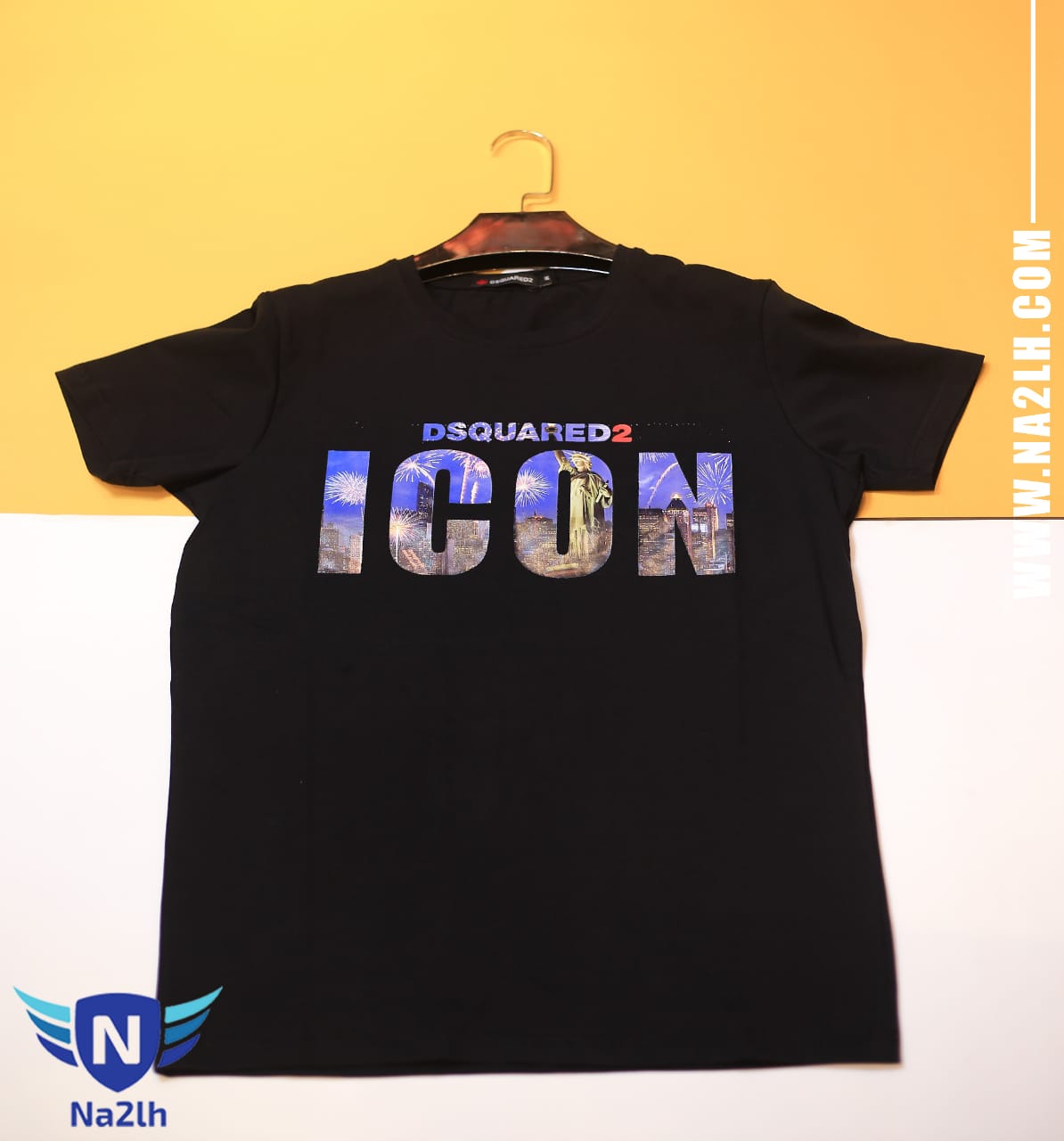 تيشرت قطن برقبة دائرية